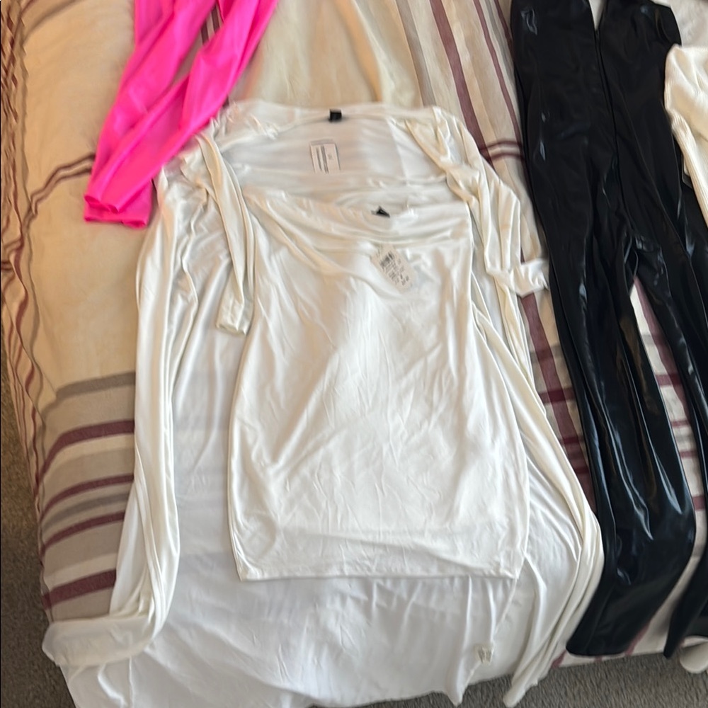 Fashion Nova Cream Tan Jumpsuit 3/4 Sleeve Polo Collar